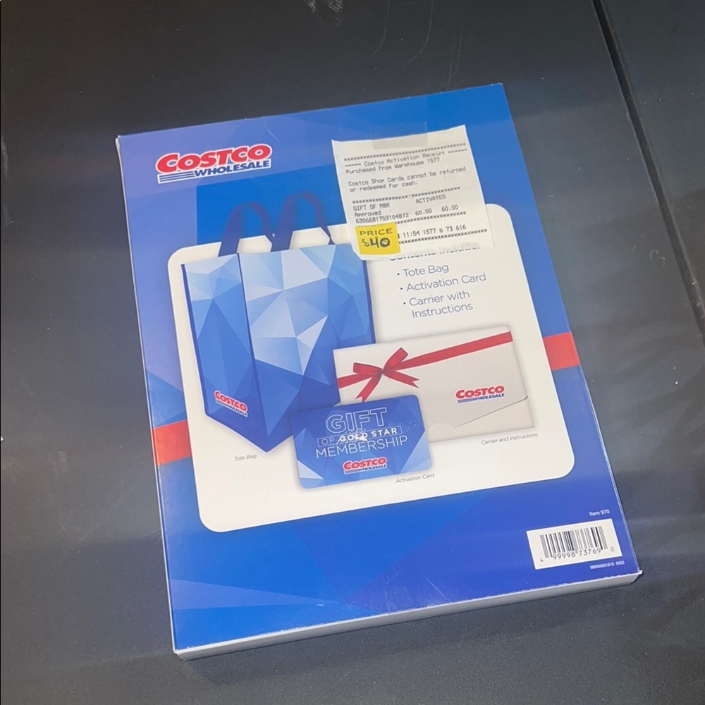 Costco Wholesale Gift Membership Set